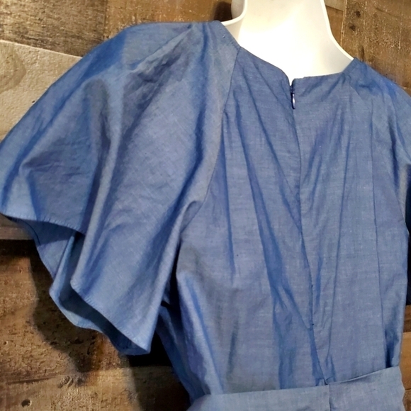 New Parker Adeline A-Line Chambray Dress - Picture 7 of 10